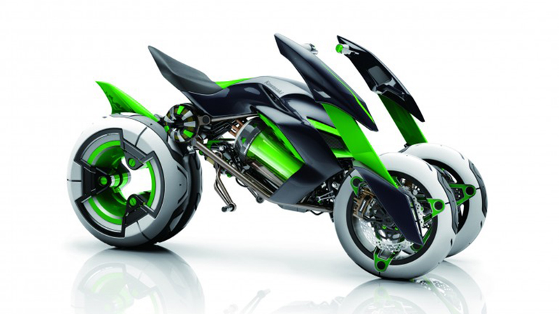 Illustration for article titled La nueva moto de Kawasaki venida del futuro